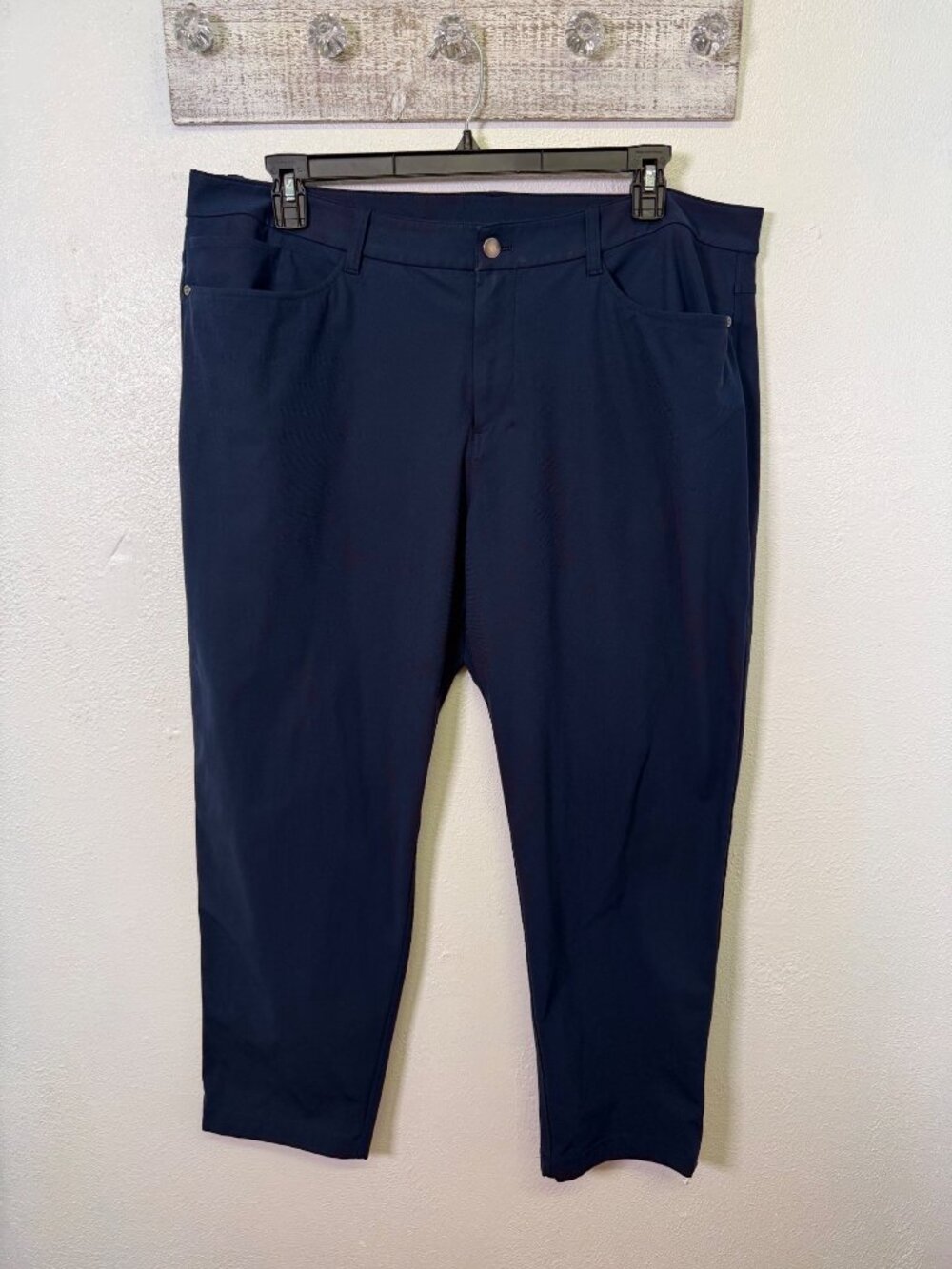 Lululemon Men's 40 Commission Warpstreme 5-Pocket Pants Blue Slim Fit ABC